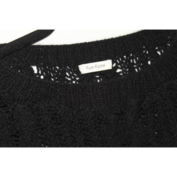Ryan Roche Black oben knit Sweater sz. S - Picture 12 of 15